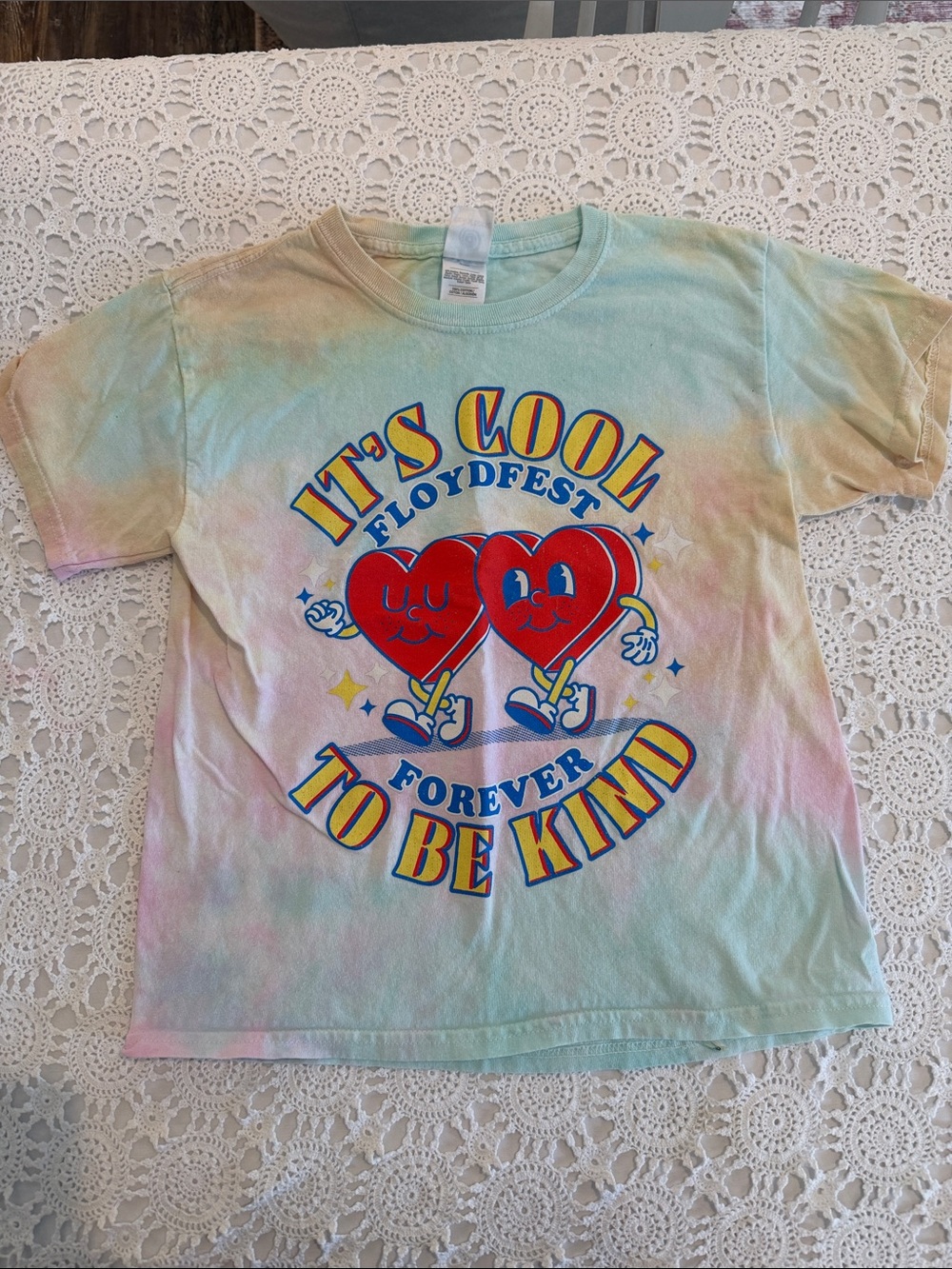 Kids 'It's Cool to Be Kind' Pastel Tie-Dye Tee - FloydFest
